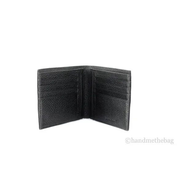 NEW Emporio Armani Black Bi-Fold Organizer Wallet  Grainy Pebbled Leather NWT - Picture 7 of 7